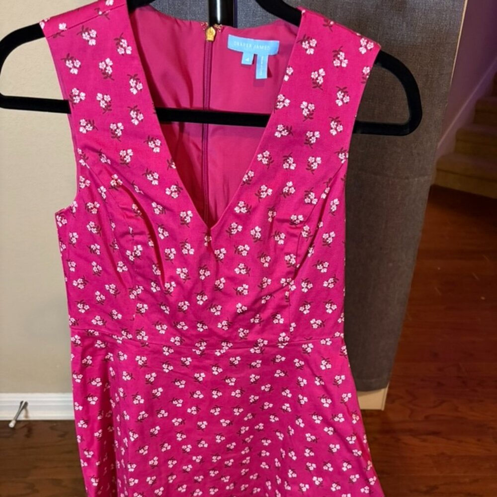 Draper James Floral Love Circle Dress in a pink multi-color magnolia bouquet